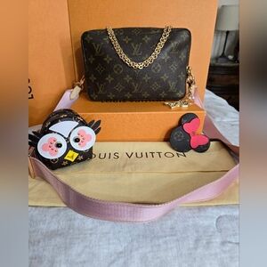 💚Vintage Louis Vuitton Monogram Brown Women's Crossbody Trousse 23 Pouch Bag💚